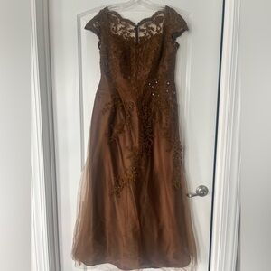 Jade Couture Copper Formal Gown